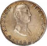 1822-Mo JM年墨西哥鹰洋一圆银币。墨西哥城铸币厂。MEXICO. 8 Reales, 1822-Mo JM. Mexico City Mint. Augustin I Iturbide. PC