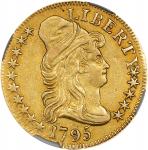 1795 Capped Bust Right Half Eagle. Small Eagle. BD-4. Rarity-5. AU Details--Repaired (NGC).