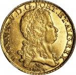 BRAZIL. 12800 Reis, 1731-M. Minas Gerais Mint. Joao V (1706-50). NGC MS-61.