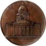ARCHITECTURAL MEDALS. Belgium - France. Church of St. Genevieve Bronze Medal, 1858. Geerts (Ixelles)