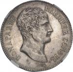 FRANCE - FRANCEConsulat (1799-1804). 5 francs Bonaparte An XI (1803), A, Paris.  NGC UNC DETAILS CLE