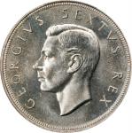 1951年南非5先令。比勒陀利亚铸币厂。SOUTH AFRICA. 5 Shillings, 1951. Pretoria Mint. George VI. PCGS PROOFLIKE-66.