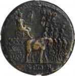 DIVUS VESPASIAN, Died A.D. 79. AE Sestertius, Rome Mint, Struck under Titus, A.D. 80-81. NGC Ch F.