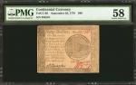 CC-86. Continental Currency. September 26, 1778. $60. PMG Choice About Uncirculated 58.