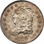 1835 Capped Bust Half Dime. LM-7. Rarity-3. Large Date, Large 5 C. MS-66 (PCGS).