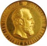 RUSSIA. Alexander III/First Pan-Russian Hygiene Exhibition Gold Award Medal, 1893. St. Petersburg Mi