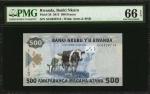 RWANDA. Lot of (4). Banki Nkuru. 500 to 5000 Francs, 2013. P-38 to 41. PMG Gem Uncirculated 65 EPQ &