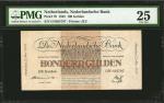 NETHERLANDS. Nederlandsche Bank. 100 Gulden, 1945. P-79. PMG Very Fine 25.