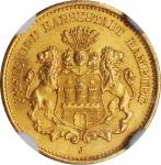GERMANY. Hamburg. 5 Mark, 1877-J. Hamburg Mint. NGC MS-67.