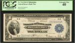 Fr. 716. 1918 $1 Federal Reserve Bank Note. Philadelphia. PCGS Extremely Fine 40.
