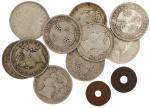 1863-1904香港钱币一组12枚，包括1863-66年一仟，均VF，建议预览，成交后不接受退货