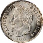 FRANCE. 20 Centimes, 1867-BB. Strasbourg Mint. Napoleon III. PCGS MS-66+ Gold Shield.