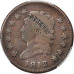 1812 Classic Head Cent. S-289. Rarity-1. Large Date. VG-10 (PCGS).