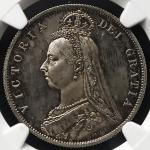 GREAT BRITAIN Victoria ヴィクトリア(1837~1901) 1/2Crown 1887 NGC-PF65 Proof UNC~FDC