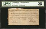 Continental Loan. September 27, 1785. $4 Federal Indent. PMG Very Fine 25.