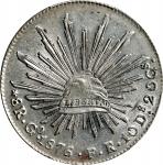 MEXICO. 8 Reales, 1876-Go FR. Guanajuato Mint. PCGS MS-62.