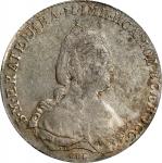 RUSSIA. Ruble, 1785-CNB RA. St. Petersburg Mint. Catherine II (the Great). PCGS AU-58.