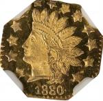 1880 Octagonal 50 Cents. BG-954. Rarity-4-. Indian Head. MS-67 DPL (NGC).