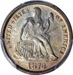 1873 Liberty Seated Dime. No Arrows. Close 3. Proof-66 (PCGS). CAC.