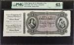 CHILE. El Banco de A. Edwards Y Ca. 5 Pesos, 1877. P-S239r. Remainder. PMG About Uncirculated 65 EPQ