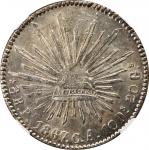 MEXICO. 8 Reales, 1867-Pi CA. San Luis Potosi Mint. NGC MS-62.