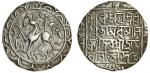 Tripura, Amara Manikya (1577-86), Tanka, 10.76g, Sk.1502, with title Conquerer of the World, citing 