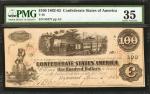 T-40. Confederate Currency. 1863 $100. PMG Choice Very Fine 35.