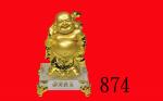 天宁宝塔皆大欢喜金佛Gold Happy Buddha, 6.5x6.5x13cm