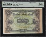 NEW ZEALAND. Bank of New Zealand. 1 Pound, 1919. P-S225s. Specimen. PMG Choice Uncirculated 64.