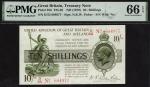 Treasury Series, N.F. Warren-Fisher, 10 shillings, ND (1919), serial number D/53 604977, (EPM T26, P
