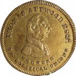 Great Britain. Undated Thomas Attwood, Founder of Political Unions Medal. Brass--Overstruck--Mint St