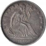 1840-(O) Liberty Seated Half Dollar. WB-4. Rarity-3. Medium Letters (a.k.a. Reverse of 1838).  Date.