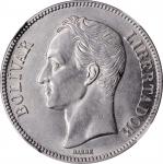 VENEZUELA. 5 Bolivares, 1926. Philadelphia Mint. NGC MS-61.