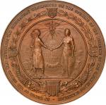 1902 New York State Chamber of Commerce Building Medal. By Tiffany & Co. Bronze. Mint State.