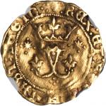 SPAIN. 1/2 Excelente, ND. Seville Mint. Ferdinand & Isabella (1474-1504). NGC EF-40.