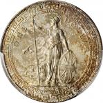 1902-B年英国贸易银元站洋一圆银币。孟买铸币厂。 GREAT BRITAIN. Trade Dollar, 1902-B. Bombay Mint. Edward VII. PCGS MS-65 