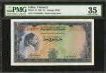 LIBYA. Kingdom of Libya. 1 Pound, 1952. P-16. PMG Choice Very Fine 35.