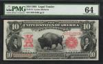 Fr. 114. 1901 $10 Legal Tender Note. PMG Choice Uncirculated 64.