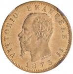 Savoy Coins;Vittorio Emanuele II (1861-1878) 20 Lire 1873 M - Nomisma 861 AU In slab NGC MS64 588710