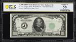 Fr. 2211-J. 1934 $1,000 Federal Reserve Note. Kansas City. PCGS Banknote Choice About Uncirculated 5