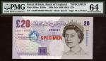 Bank of England, M. Lowther, specimen £20, ND (1999-2003), serial number AA00 000000, (EPM B386s, Pi