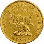 1853 United States Assay Office of Gold $20. K-18. Rarity-2. 900 THOUS. AU Details--Repaired (PCGS).