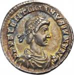 VALENTINIAN II, A.D. 375-392. AR Siliqua (1.92 gms), Treveri Mint, A.D. 375-383. EXTREMELY FINE.