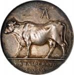 1814年法国银章。巴黎铸币厂。FRANCE. Smallpox Vaccine Silver Medal, 1814. Paris Mint. NGC MS-63.
