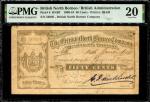 British North Borneo, 50C, 1900-10 (KNB3;P-8) S/no. 56895, PMG 20, Discoloration.A superb note of th