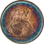 1860 Liberty Seated Half Dollar. Type II Reverse. Proof-67+ Cameo (PCGS).