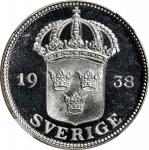SWEDEN. 50 Ore, 1938. Stockholm Mint. Gustaf V. NGC PROOFLIKE-66 Cameo.