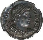 VALENTINIAN I, A.D. 364-375. AR Siliqua (2.23 gms), Thessalonica Mint, A.D. 364-367. NGC Ch AU, Stri