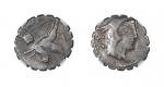 公元前79年古罗马共和时期天后朱诺与狮鹫格里芬银币 NGC Ch F