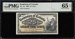 CANADA. Dominion Of Canada. 25 Cent, 1900. DC-15a. PMG Gem Uncirculated 65 EPQ.